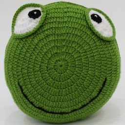 Woonie Handmade Frog Shaped Filled Cuddle Cushion - Green-image-55