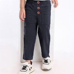Kookie Kids Full Length Solid Trousers with Pockets - Navy-image-96