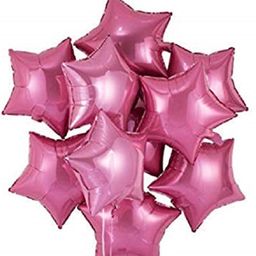 Bubble Trouble 18 Inches Star Shape Foil Balloons   Pink - Pack of 10-24