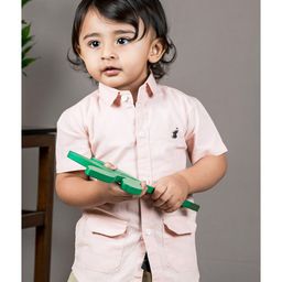 Polka Tots  Half Sleeves Solid  Shirt     - Pink-image-26