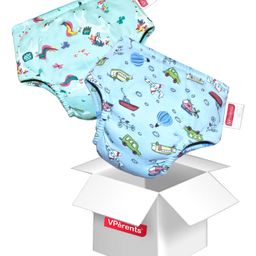 VParents Padded Underwear for Babies and Toddlers with 3 Layers of Cotton Padding Potty Training  Pull Up & Diaper-Free Time Pack of 2 (6 -12 months) (Print may vary)-14