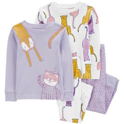 Carter's 4-Piece Cat 100% Snug Fit Cotton Pajamas - Lilac-image-93