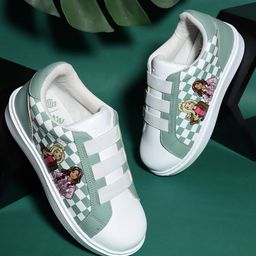 Kidsville Mattel Featuring Barbie Printed  Canvas Shoes - Green-image-3