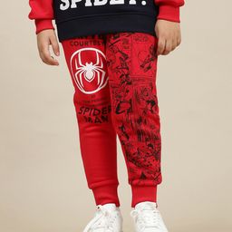 Kidsville Marvel Avengers Featuring Spiderman Printed Joggers - Red-image-46