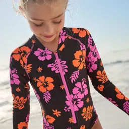 NEXT Girls Floral Printed Swim Bodysuit-picture-28