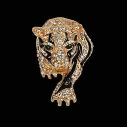 Curren Gold-Plated Real Stones Studded Metal Brooch-picture-24