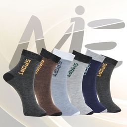 MJE Pack Of 6 Patterned Cotton Ankle Length Socks-picture-37
