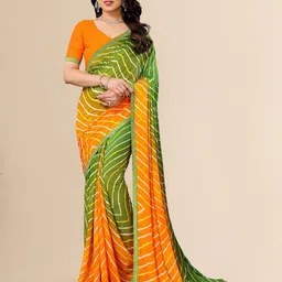 Moda Rapido Leheriya Poly Georgette Saree-image-51