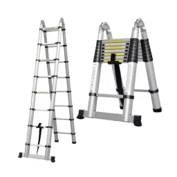 Bigapple 10 Steps Double Telescopic Aluminum Ladder With Adjustable Height upto 320 cm BA-1.6+1.6m-18