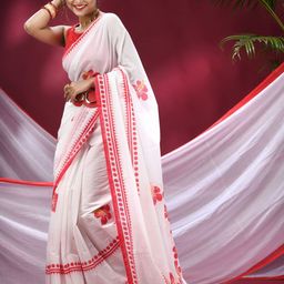 TANTLOOM Floral Printed Saree With Blouse Piece-14