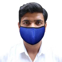 Oriley ORSM26 Air Mesh 3 Layer Face Mask with Adjustable Headband Dark Blue (Pack of 2 Pcs)-image-79