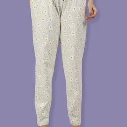 Esplendido Women Printed Pure Cotton Mid-Rise Lounge Pants-picture-3