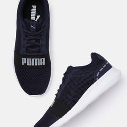 Puma Unisex Navy Blue Urus Brand Logo Print Sneakers-39