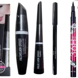 YELGO EYE MAKEUP COMBO WATERPROOF EYELINER,MASCARA,EYEBROW PENCIL& 36 EYELINER 4 Item-image-33