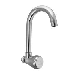 Essco by Jaquar Sink Cock Wall Mount Chrome Finish with Swinging Pipe Spout, SQT-522S-image-92