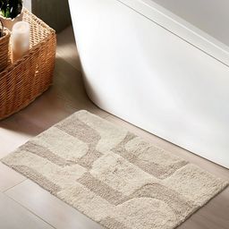 Home Centre Beige Textured Cotton Anti Slip 2000 GSM Bath Rug-image-30