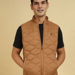 Allen Solly Men Stand Collar Solid Casual Gilet Jacket-image-91