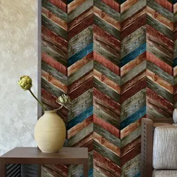 Asian royal Brown & Blue Printed Waterproof Wallpaper-image-83