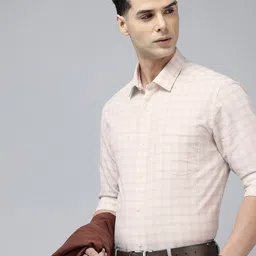 Arrow Pure Cotton Manhattan Slim Fit Checked Formal Shirt-picture-36