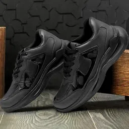 VATELIO Men Black Mesh Casual Shoes-picture-31