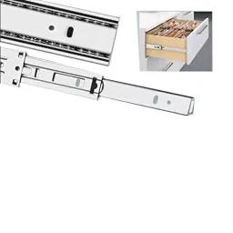 DiSS 16 inch Lustre Stainless Steel Heavy Duty Telescopic Slide/Drawer Channel Silver-14