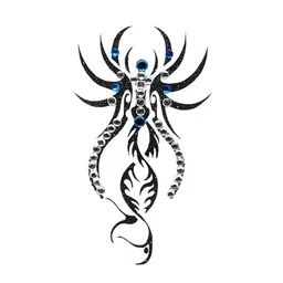 Comet Busters Stones Studded Temporary Body Jewel Tattoo-image-53
