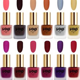 VOLO Set Of 12 Velvet Matte Nail Polish - 8 ml Each-image-64