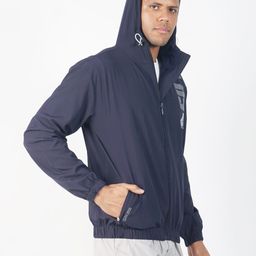 GOTO Men Polyester Lightweight Training or Gym Open Front Jacket with Embroidered image 2
