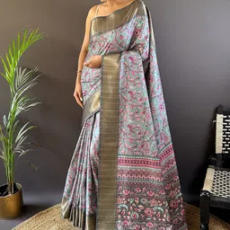 SGF11 Floral Printed Pure Silk Kanjeevaram Saree-picture-35
