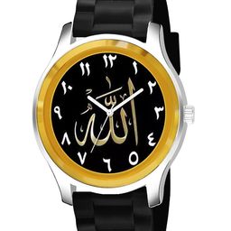 CSAMON Men Printed Dial & Straps Analogue Watch B9050G BLK Islamic NUM07 CD_SH-14