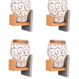 Somil Premium Designer Glass Wall / Night Lamp Elegant & Stylish Dcor Accent for Modern Interiors, color- Brown, Black, White, Size:- 19 X 32 X 29.5 CM-12