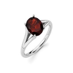 GenZcomplex Silver-Plated Copper Garnet Finger Ring-image-66