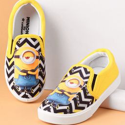 Cute Walk by Babyhug Slip On Casual Shoes Minions Print - Yellow-image-81