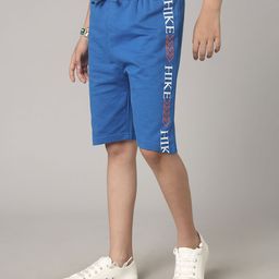 Under Fourteen Only Hike Text Placement Printed Shorts - Blue-image-52