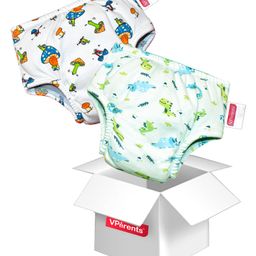 VParents Padded Underwear for Babies and Toddlers with 3 Layers of Cotton Padding Potty Training  Pull Up & Diaper-Free Time Pack of 2 (6 -12 months) (Print may vary)-27
