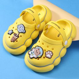 Babyoye Clogs with Back Strap Closure - Yellow-image-7