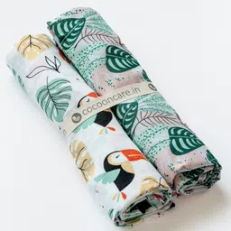 Cocoon Care Bamboo Muslin Swaddle Combo Set of 2 White-picture-41