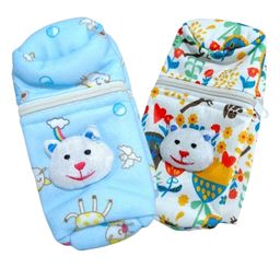 Chinmay Kids Soft Baby Feeding Bottle Cover | Zip Closure 240ml | Nursery Print (Pack of 2)-18
