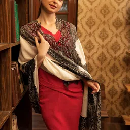 MODARTA Women Abstract Woven Design Shawl-picture-6