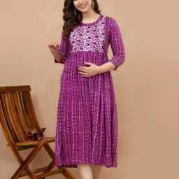Fashion4word Women Floral Printed Floral Maternity Kurta-picture-29