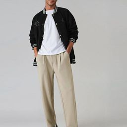 Kotty Men Relaxed Straight Leg Easy Wash Mid-Rise Trousers-image-94