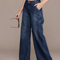 French Connection Women Smart Relaxed Fit Light Fade Stretchable Jeans-image-82