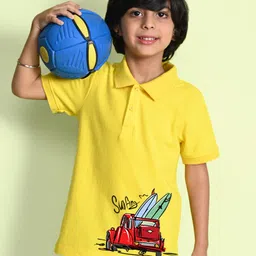NUSYL Boys Printed Polo Collar T-shirt-image-51