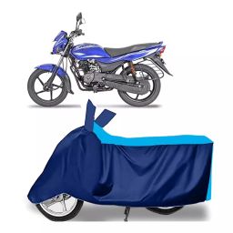 Auto Pearl Two Wheeler Cover for Bajaj Platina 125 - Cyan, Blue-image-8