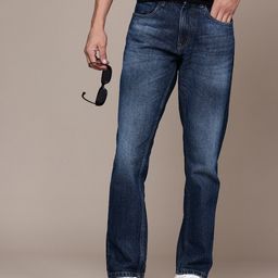 WROGN Men Relaxed Fit Light Fade Pure Cotton Jeans-image-87