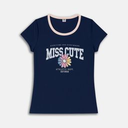 Here&Now X Game Begins Girls Typography Printed T-shirt-picture-29