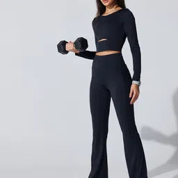 CAVA Black All-Day Flex Flare Pants-picture-21