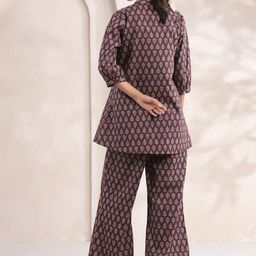 CRAFIQA Printed Pure Cotton Top & Trouser Co-ord Set image 3
