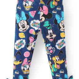 Babyhug Disney Cotton Lycra Knit Full Length Legging Minnie Mouse Family Print Print - Navy Blue-image-49