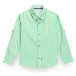 US Polo Assn Cotton Full Sleeves Solid Shirt - Light Green-image-55